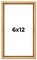 6x12 Classic Modern Gold Picture Frame - UV Acrylic, Foam Board Backing, Hanging Hardware